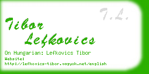 tibor lefkovics business card